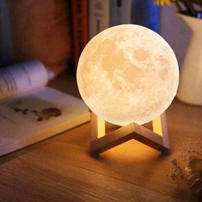 Lámpara luna 3D de 18cm con control remoto RGB