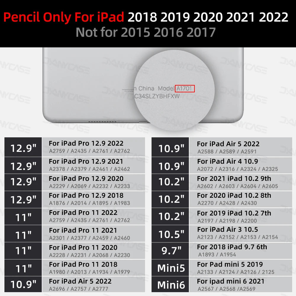 Para iPad lápiz con inclinación de rechazo de Palma, para Apple Pencil 2 1 Stylus Pen iPad Pro 11 12,9 Air 4/5 7/8/9/10th mini 5 6 2018-2022